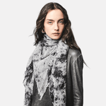 One-Colour Camouflage Light Cashmere Scarf 140 x 140 cm in Husky - International designer fashion boutique Australia Riada Concept Woollahra