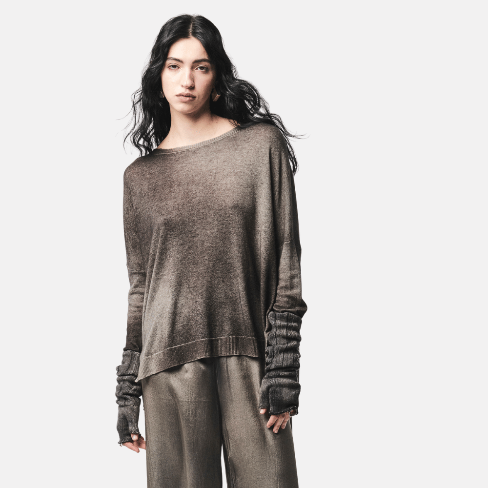 Avant Toi Gradient-Effect Cashmere Sweater in Taupe - International designer fashion boutique Australia Riada Concept Woollahra