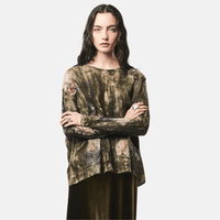 Avant Toi Laminated Needle-Punched Cashmere Sweater in Moss - International designer fashion boutique Australia Riada Concept Woollahra