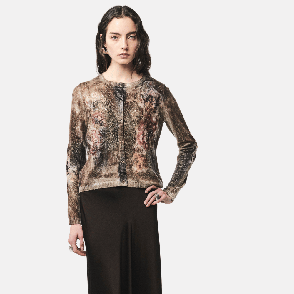 Avant Toi Laminated Needle-Punched Cashmere Cardigan in Yak - International designer fashion boutique Australia Riada Concept Woollahra