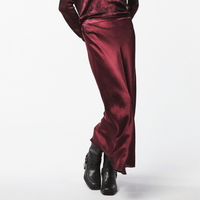 Avant Toi Hand-Painted Stretch Silk Midi Skirt in Wine - International designer fashion boutique Australia Riada Concept Woollahra