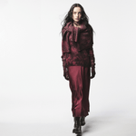 Avant Toi Hand-Painted Stretch Silk Midi Skirt in Wine - International designer fashion boutique Australia Riada Concept Woollahra