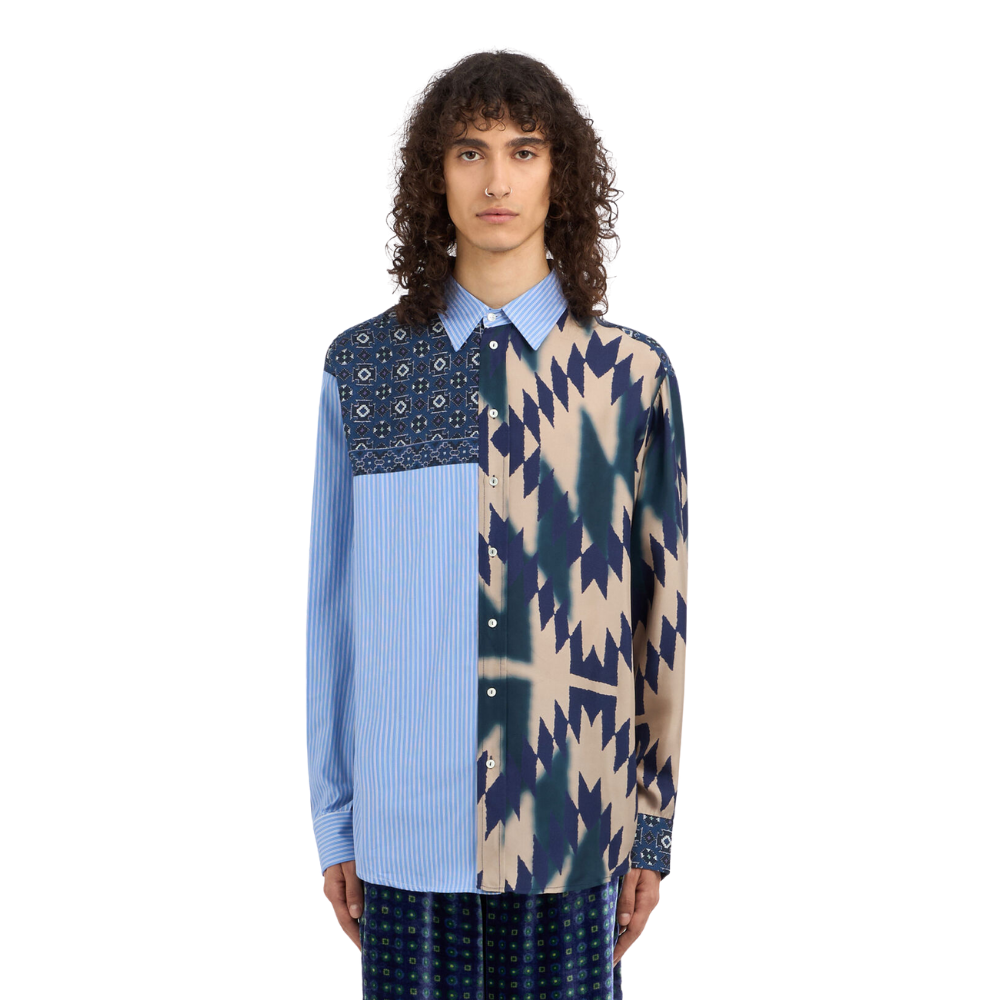 Alotho longsleeve shirt in blue multicolour