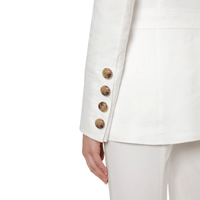 Alberta Ferretti Double-Breasted Tailored Jacket in White Alberta Ferretti Australia Stockist Australia Online Riada Concept Luxury Fashion Boutique