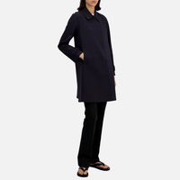 Harris Wharf London Scuba A-Line Trench Coat in Navy – International designer fashion boutique Australia Riada Concept Woollahra