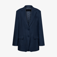 Alberta Ferretti Single-Breasted Tailored Jacket in Navy Alberta Ferretti Australia Stockist Australia Online Riada Concept Luxury Fashion Boutique