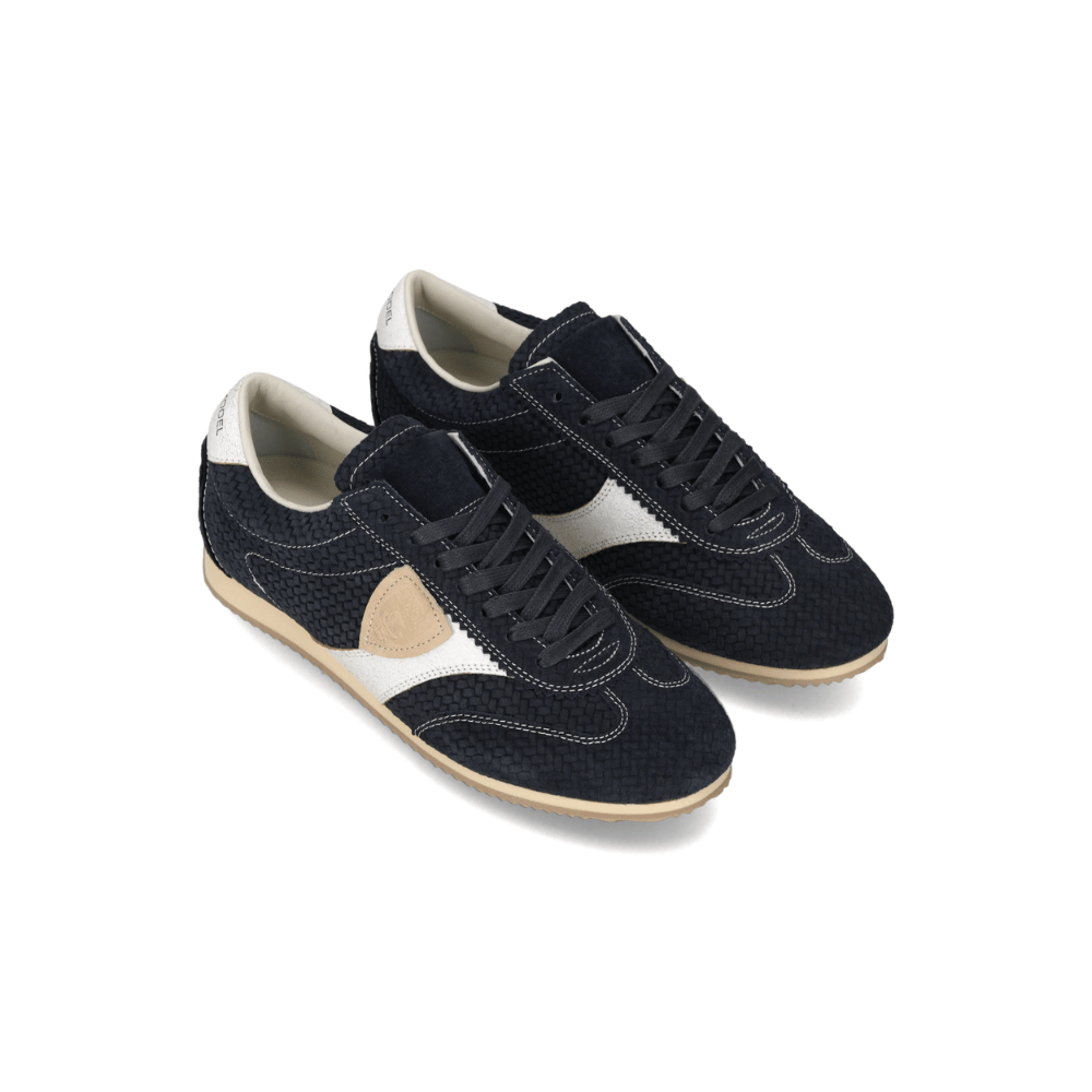 Philippe Model Planche Woven Leather Low-Top Sneakers in Ocean Blue – International designer fashion boutique handmade designer leather sneakers Australia Riada Concept Woollahra