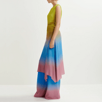 Essentiel Antwerp Homerun Sleeveless Tie-Dye Midi Dress in Yellow, Blue and Vintage Pink ESSENTIEL ANTWERP Designer fashion shop online and in store High End fashion boutique Sydney Australia Riada Concept