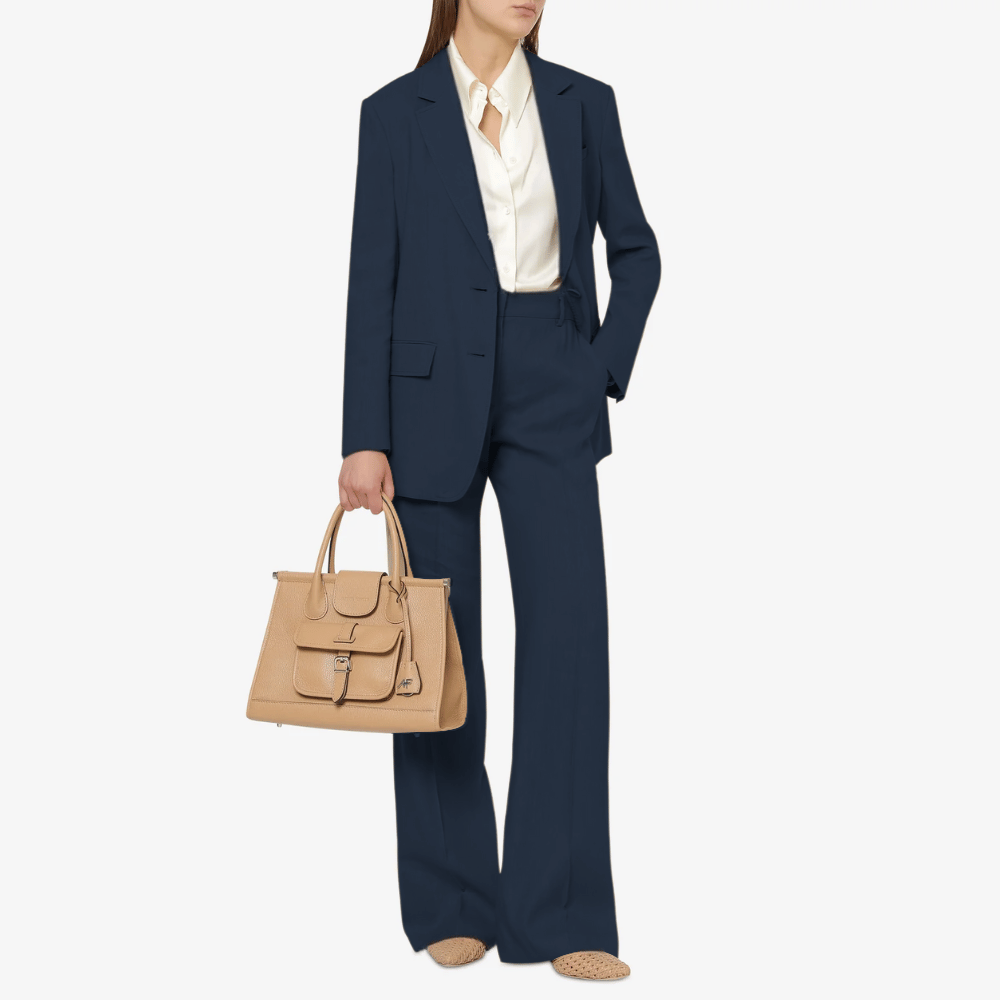 Alberta Ferretti Wide-Leg Tailored Trousers in Navy Alberta Ferretti Australia Stockist Australia Online Riada Concept Luxury Fashion Boutique