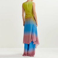 Essentiel Antwerp Homerun Sleeveless Tie-Dye Midi Dress in Yellow, Blue and Vintage Pink ESSENTIEL ANTWERP Designer fashion shop online and in store High End fashion boutique Sydney Australia Riada Concept