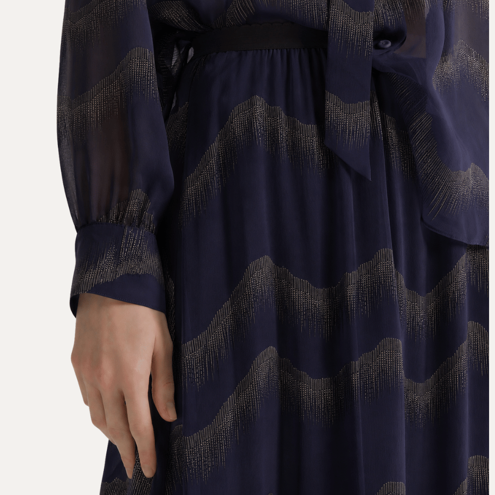 Forte Forte Nuages d'Argent Silk Chiffon Maxi Skirt Notte – International designer fashion boutique Australia Riada Concept Woollahra