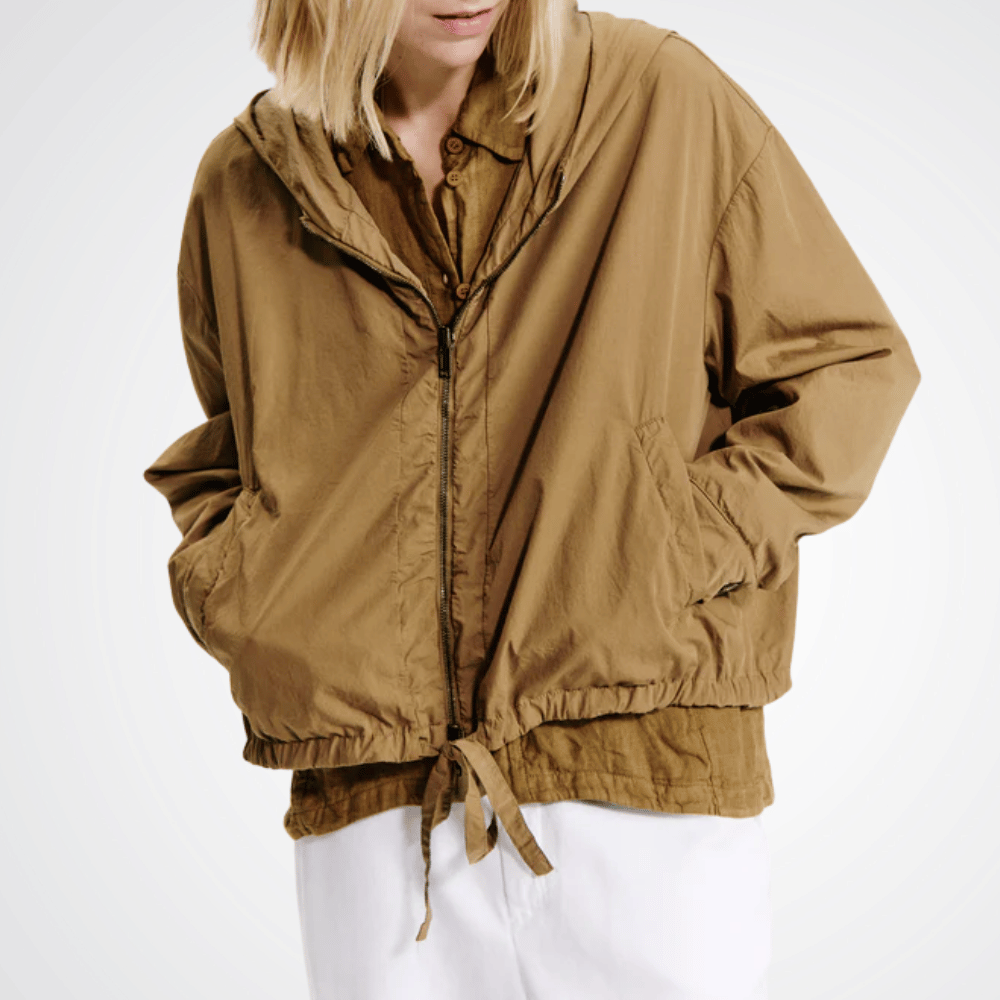 TRANSIT PAR SUCH Reversible Cotton and Silk-Blend Hooded Jacket in Mustard N238G Transit Par Such at Riada Concept Designer fashion shop online and in store High End fashion boutique Sydney Australia Riada Concept