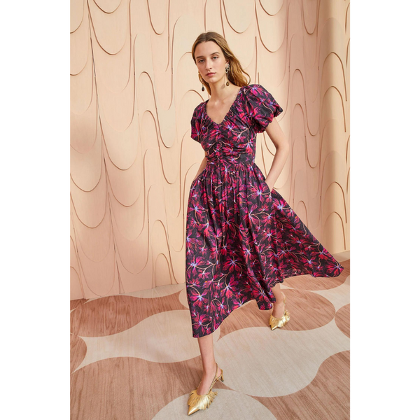 Cecile Dress in zinnia