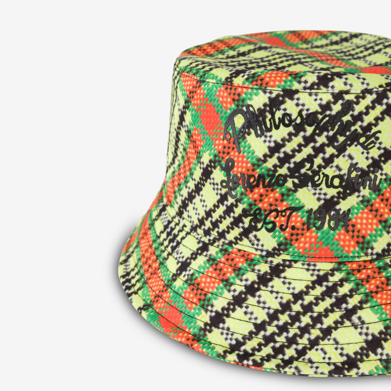 Hat in fantasy print green