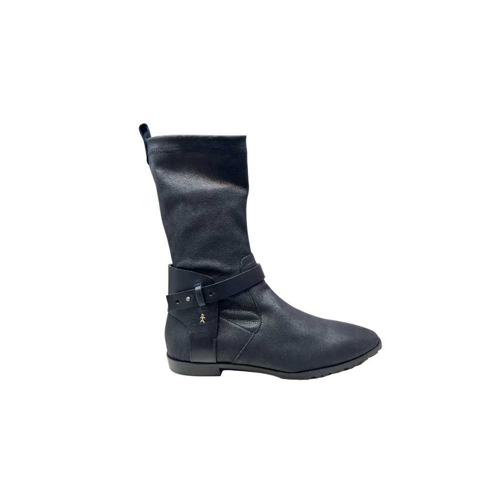 Stretch Grattato boot in nero