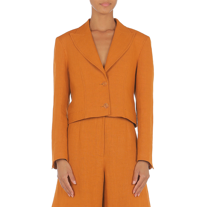 Linen Mat jacket in orange