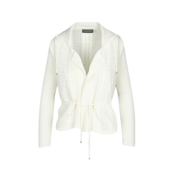 Knit viscose and polyester Jacket in White