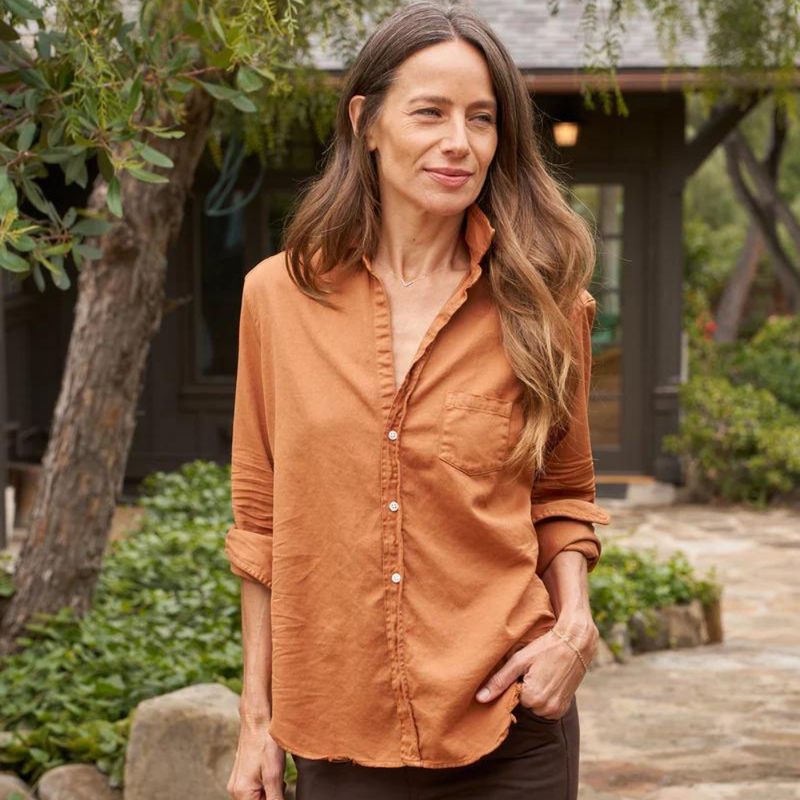 Eileen Relaxed Button-Up Shirt in Toffee