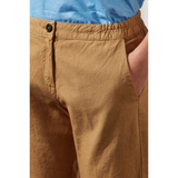 SPARUS Cotton Linen Panama Trousers in Saffron