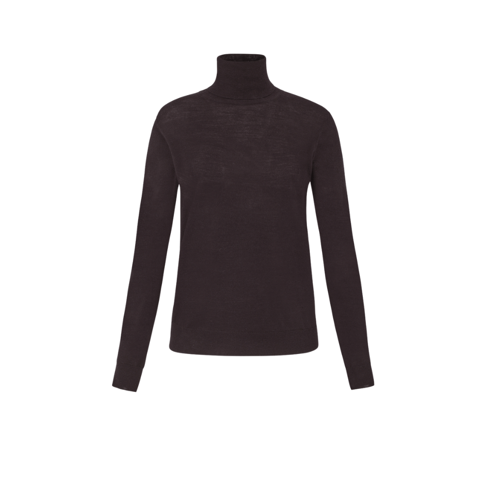 P.A.R.O.S.H. Fine Knit Wool-Silk Roll Neck Sweater in Black – International designer fashion boutique Australia Riada Concept Woollahra