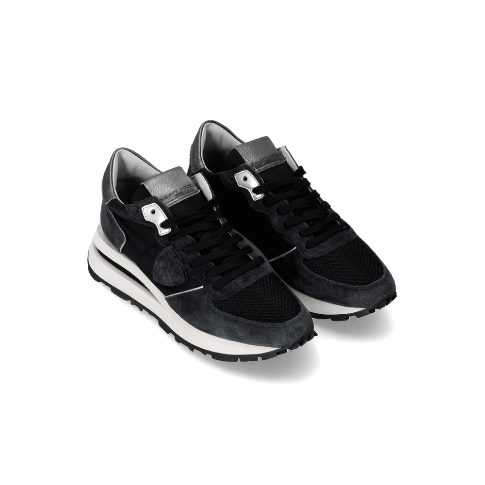 Philippe Model Tropez Haute Mesh and Suede Sneakers in Black – International designer fashion boutique handmade designer leather sneakers Australia Riada Concept Woollahra