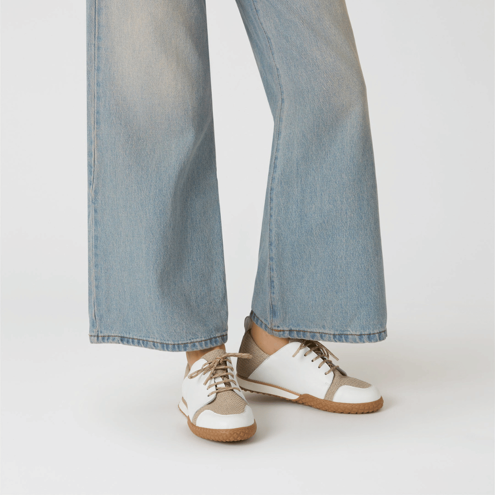 Henry Beguelin Intreccio Canapa Cotton Sneaker in Beige