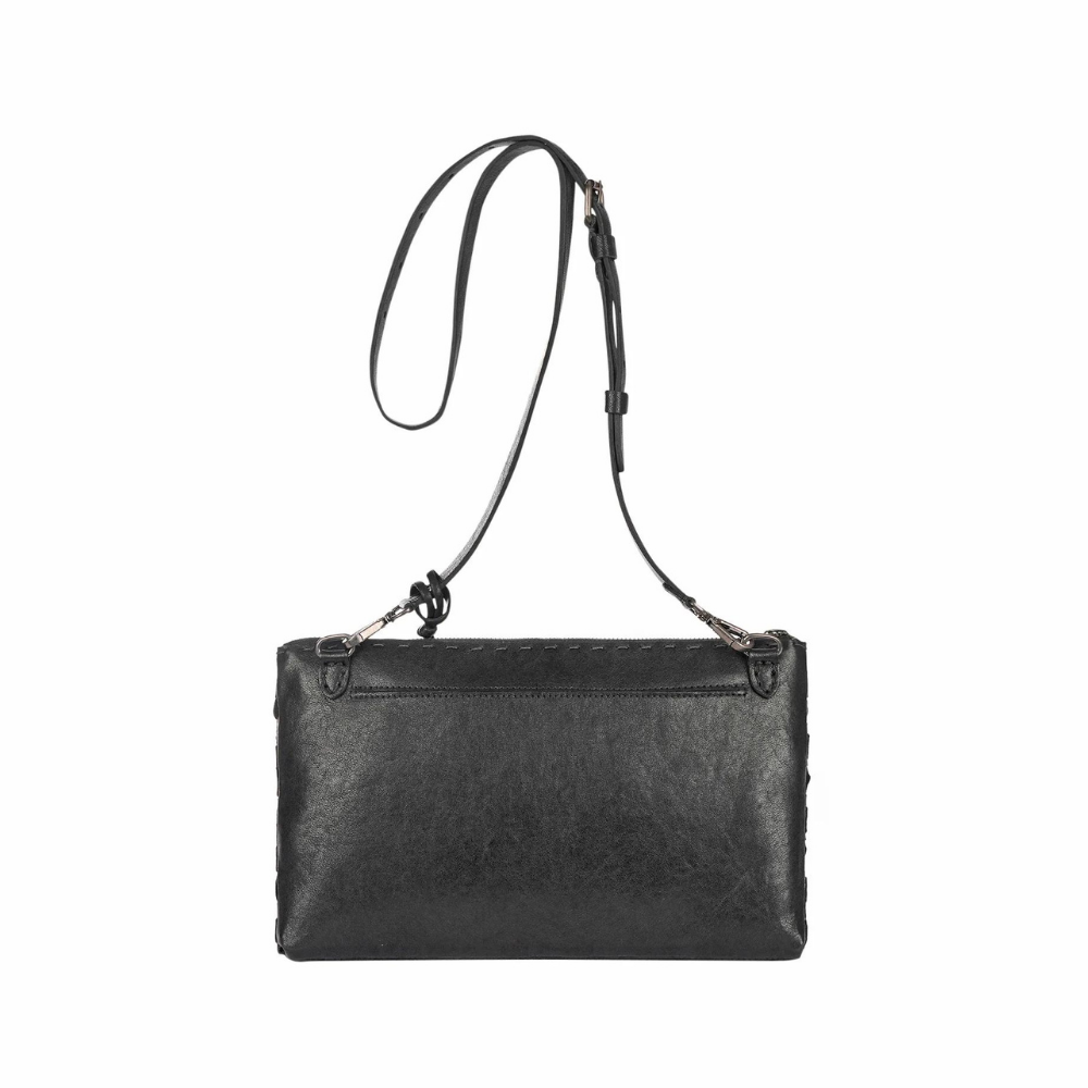 Zip Clutch Gioiello Intreccio 3D bag in nero