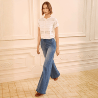 Ulla Johnson Abriana Eyelet Knit Cropped Cardigan in Cowrie – International designer fashion boutique Australia Riada Concept Woollahra