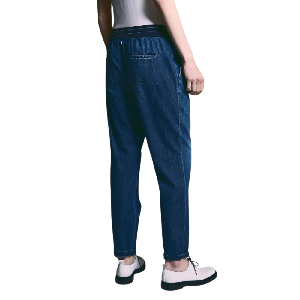 Denim joggers in medium blue