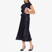 Alberta Ferretti High-Waisted Satin Longuette Skirt in Navy Alberta Ferretti Australia Stockist Australia Online Riada Concept Luxury Fashion Boutique