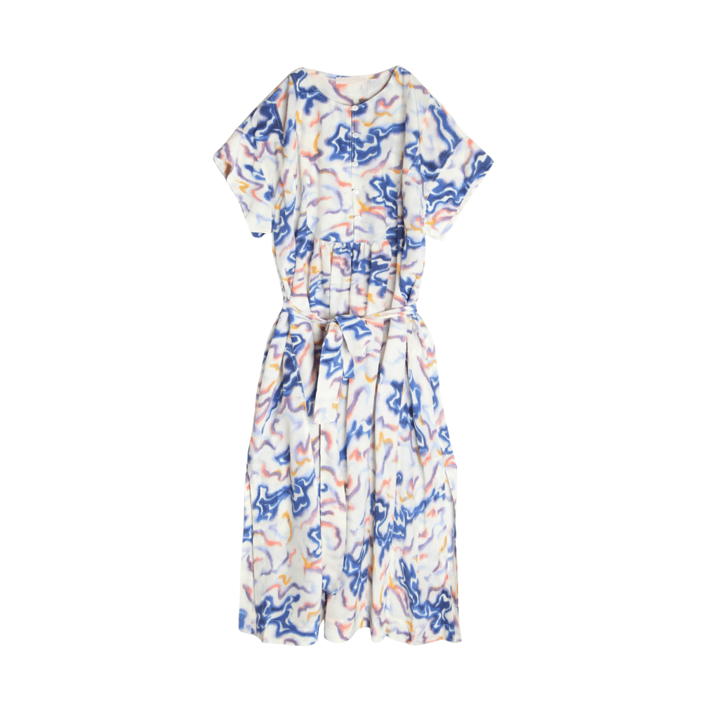 Ulla Johnson Sabi Silk Crepe De Chine Midi Dress in Prism – International designer fashion boutique Australia Riada Concept Woollahra