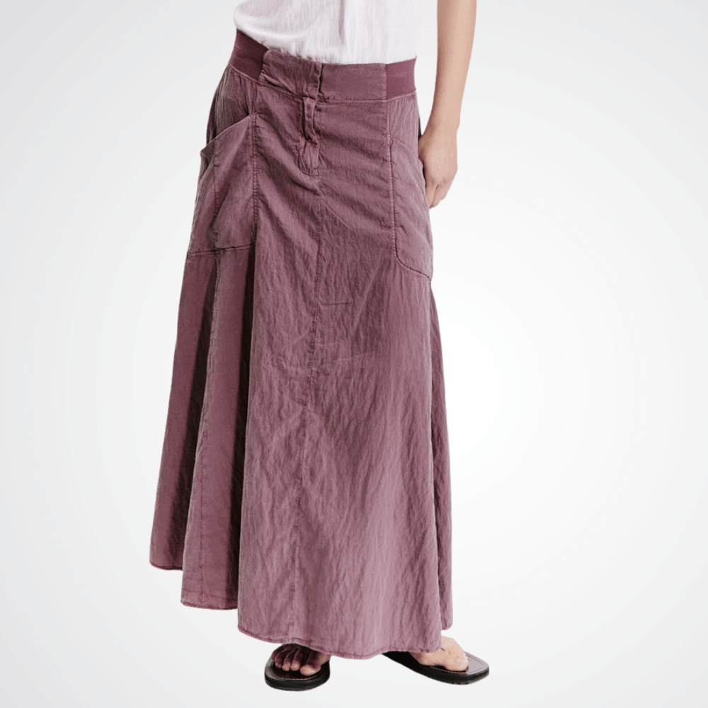 TRANSIT PAR SUCH Long Silk-Blend Flared Skirt in Mauve V314 Transit Par Such at Riada Concept Designer fashion shop online and in store High End fashion boutique Sydney Australia Riada Concept