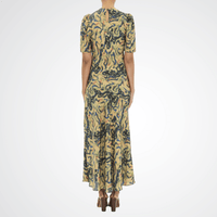 Ulla Johnson Samar Silk Crepe De Chine Midi Dress in Geode – International designer fashion boutique Australia Riada Concept Woollahra