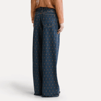Forte Forte Cavalry Denim Embroidered Wide-Leg Jeans Indigo – International designer fashion boutique Australia Riada Concept Woollahra