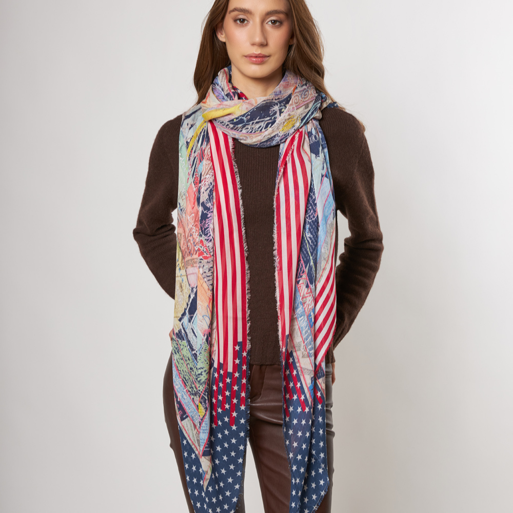 America scarf in multicolour