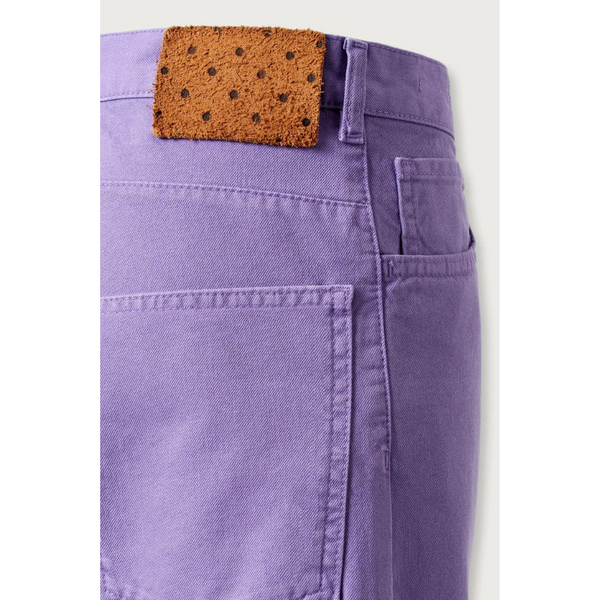 ALOSA-CUT Cotton Gabardine Trousers in Iris