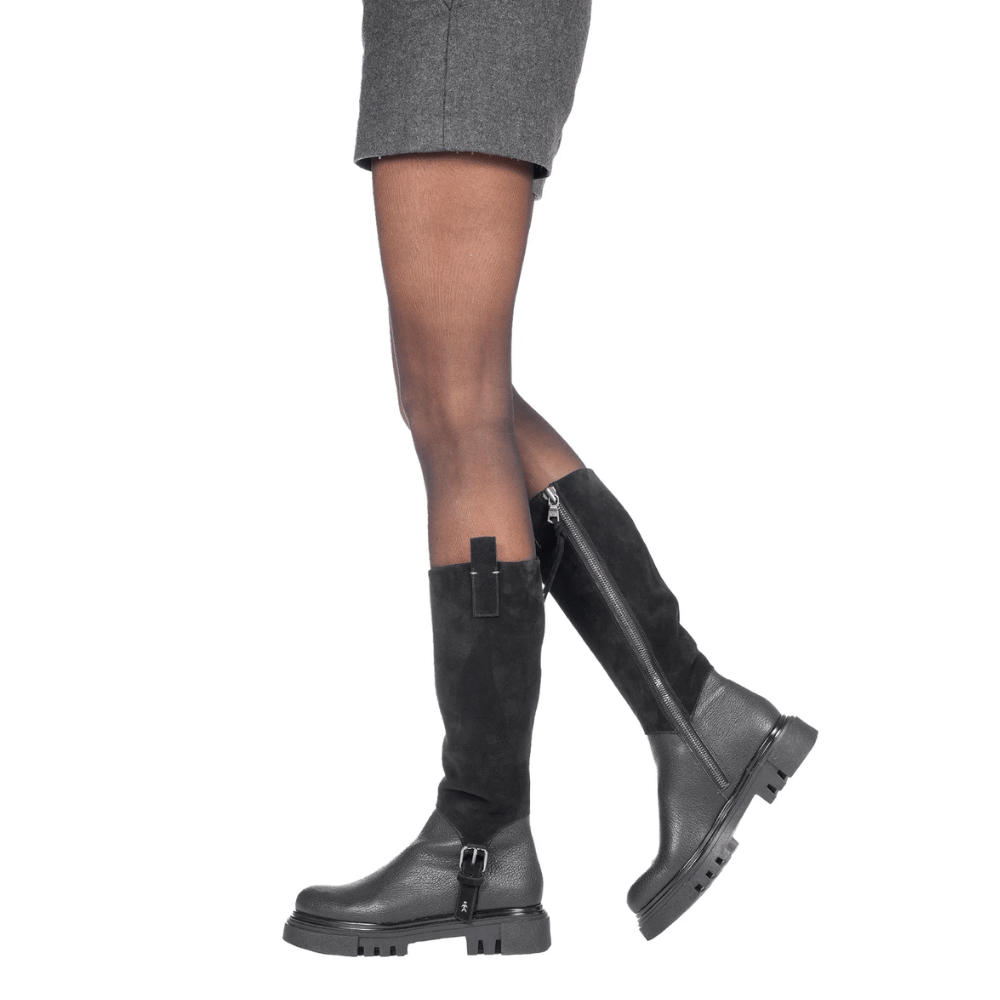 Henry Beguelin Martellato Camoscio Leather Boot in Nero HENRY BEGUELIN Designer fashion handbags shop online and in store High End fashion boutique Sydney Australia Riada Concept