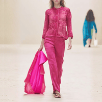 Avant Toi Hand-Painted Linen Cotton Net Embroidered Jacket in Sichuan – International designer fashion boutique Australia Riada Concept Woollahra