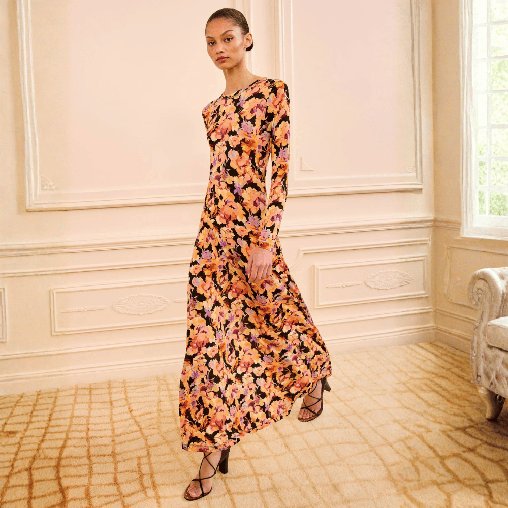 Ulla Johnson Amari Floral Jersey Maxi Dress in Night Bloom – International designer fashion boutique Australia Riada Concept Woollahra