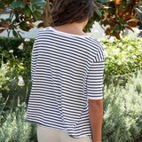 Josephine French Tee in Royal Navy stripe