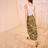 Ulla Johnson Rosen Tie Waist Pull-On Skirt in Lichen Green Print ULLA JOHNSON Designer fashion shop online and in store High End fashion boutique Sydney Australia Riada Concept