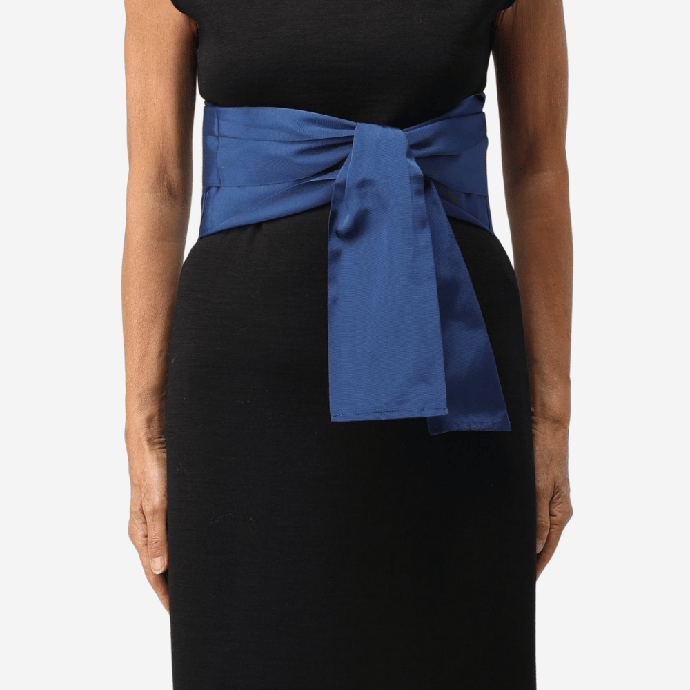 Sara Roka Dark Bluette Ribbon Belt Sara Roka international designer fashion boutique Australia Riada Concept Woollahra