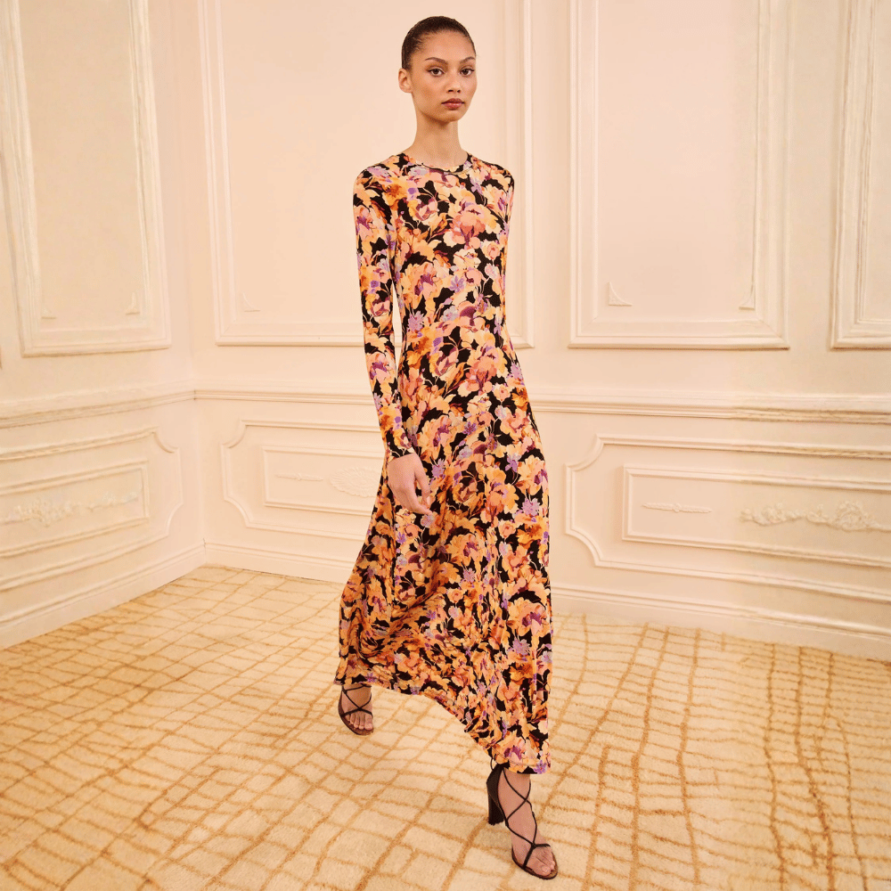 Ulla Johnson Amari Floral Jersey Maxi Dress in Night Bloom – International designer fashion boutique Australia Riada Concept Woollahra