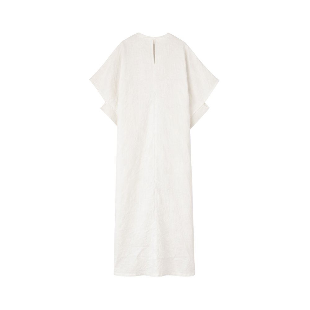 Sofie D’Hoore Oversized Cotton Short Sleeve Dress in Off White
