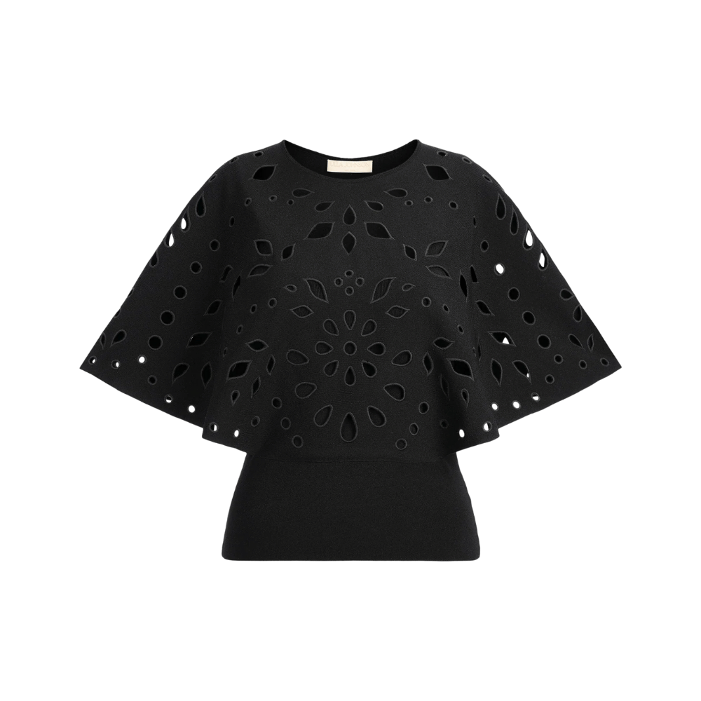 Ulla Johnson Josie Cape Sleeve Knit Top in Black ULLA JOHNSON Designer fashion shop online and in store High End fashion boutique Sydney Australia Riada Concept