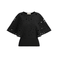 Ulla Johnson Josie Cape Sleeve Knit Top in Black ULLA JOHNSON Designer fashion shop online and in store High End fashion boutique Sydney Australia Riada Concept