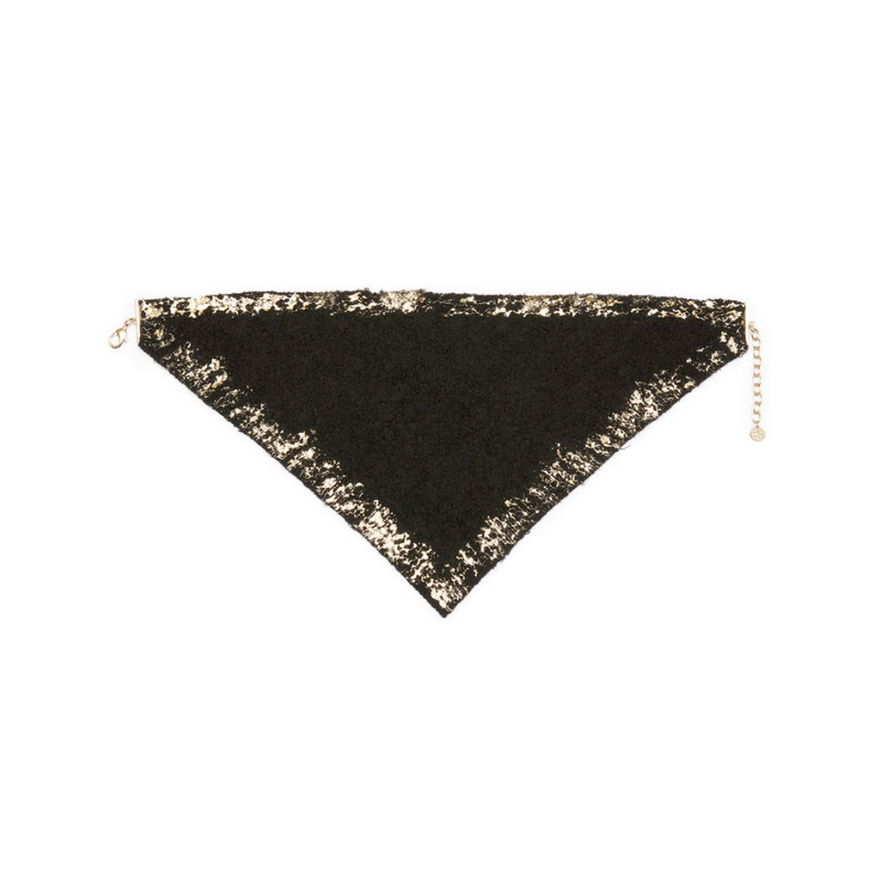 Minetta scarf in black and gold
