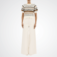 Ulla Johnson Andira Tweed Knit Short Sleeve Top in Scallop – International designer fashion boutique Australia Riada Concept Woollahra