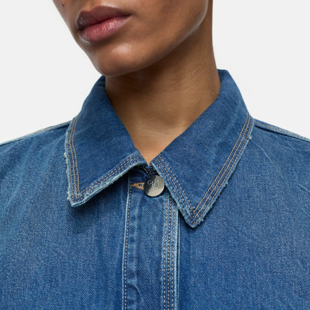 Denim Overshirt in mid blue