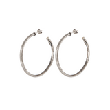 Maori hoop earrings small size in silver